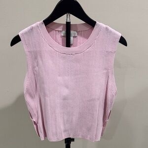 House of Harlow 1960 Sleeveless Rib-Knit Top - Pink NWOT